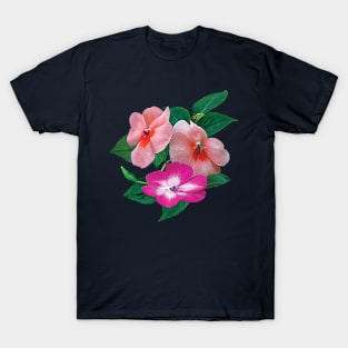 Impatiens - Orange and Pink Impatiens T-Shirt